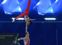 İdman gimnastikası və akrobatika üzrə Birgə Azərbaycan Birinciliyində ilk günün qalibləri mükafatlandırıldı. Bakı, Azərbaycan 3 dekabr 2015